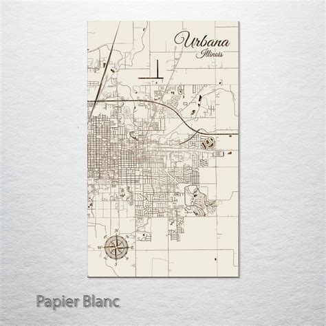 Urbana, Illinois Street Map – Fire & Pine