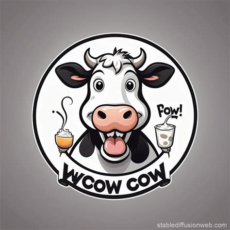 Wow Cow Logo Design | Stable Diffusion Online