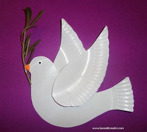 Easy Dove Craft from Paper Plates. Peace. Noah's ark. Sunday School Craft. from Lavoretti ...