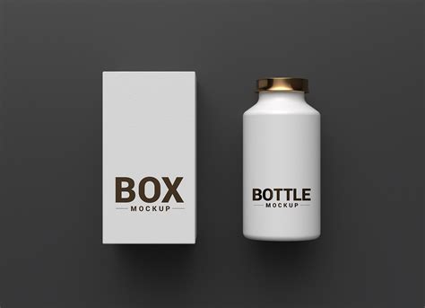 Free Cosmetic Bottle & Box Packaging Mockup PSD - Good Mockups