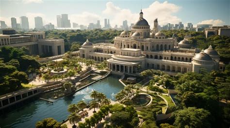 Premium AI Image | Aerial beautiful shot of Grand Park City Hall in Singapore