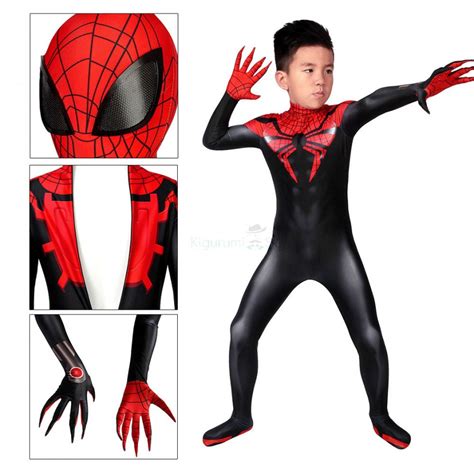 The Superior Spider Cosplay Costume Peter Parker Jumpsuit for Kids