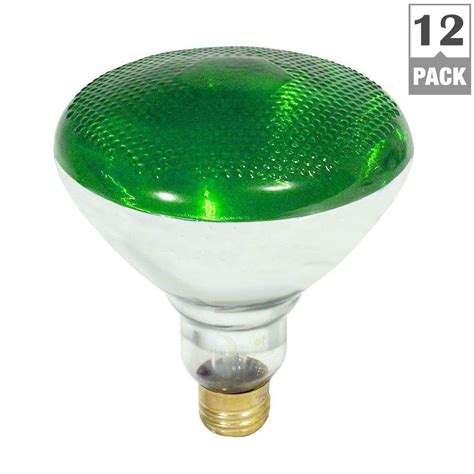 Feit Electric 100-Watt Green-Colored PAR38 Dimmable Incandescent Light Bulb (12-Pack)-100PAR/G/1 ...