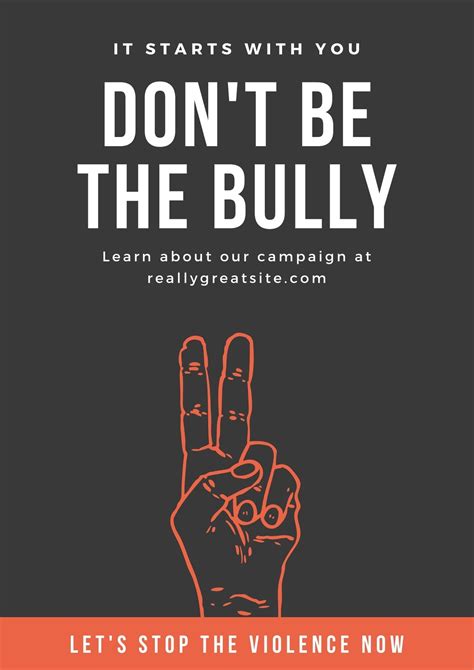 Page 2 - Free, printable anti-bullying campaign poster templates | Canva