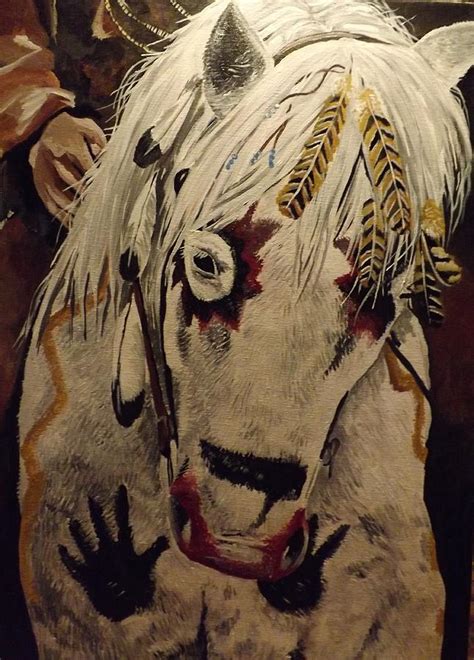 Native American Art Knocked A Man Down War Pony 18 X 24 Southwest Decor Native American Horse ...