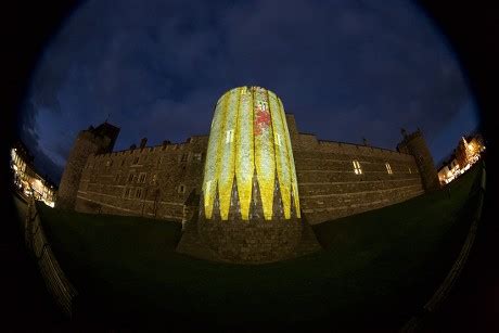 Giant Christmas Tree Outside Windsor Castle Editorial Stock Photo ...