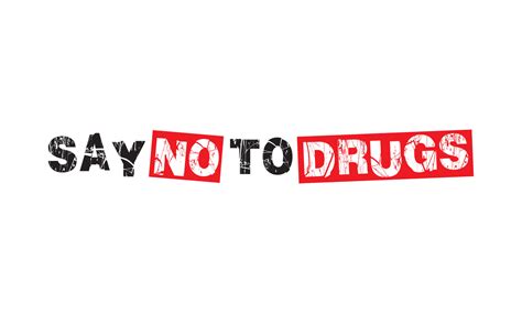 Say No To Drugs text design vector isolated on white background ...