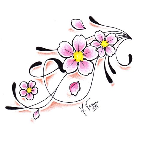 Free Peach Blossom Tattoo, Download Free Clip Art, Free Clip Art on Clipart Library