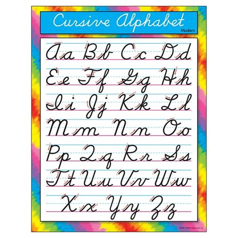 CHART CURSIVE ALPHABET MODERN - Walmart.com - Walmart.com