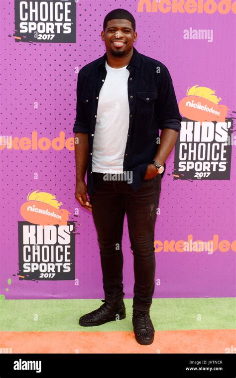 P. K. Subban attends 2017 Nickelodeon Kids' Choice Sports Awards Pauley ...