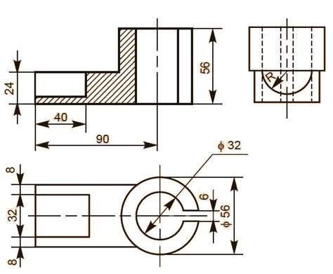 Sectional View Engineering Drawing Exercises at GetDrawings | Free download