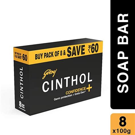 Cinthol Confidence+ Soap, 100 g (Pack of 8) - OMGTricks