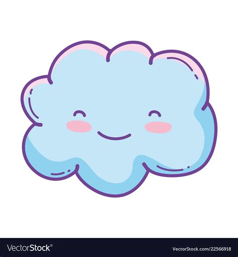 Cute cloud cartoon Royalty Free Vector Image - VectorStock