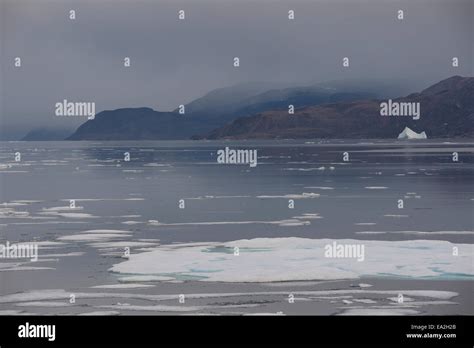 Icebergs and reflections at Baffin Island, Canadian Arctic Stock Photo - Alamy