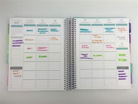 how to color code your planner for school plum paper student planner organization productivity ...