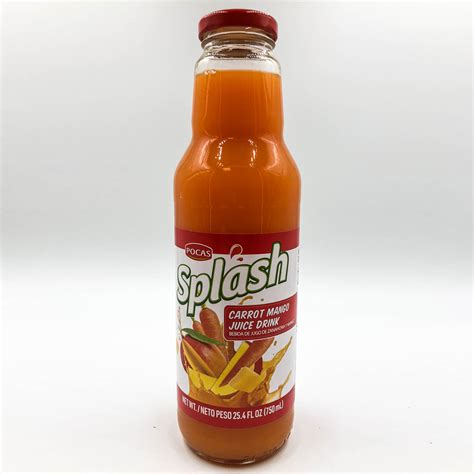 8/ 25.4oz Splash Carrot Mango Juice - Abe Wholesale