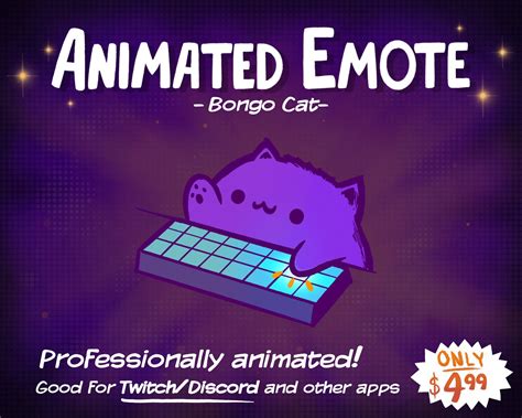 Animated Emote Bongo Cat Twitch and Discord - Etsy