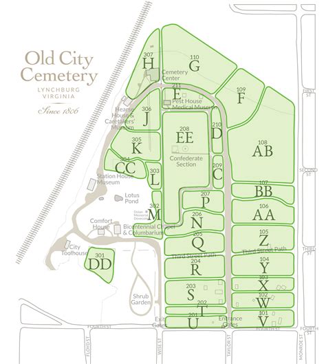 Section Map - Old City Cemetery