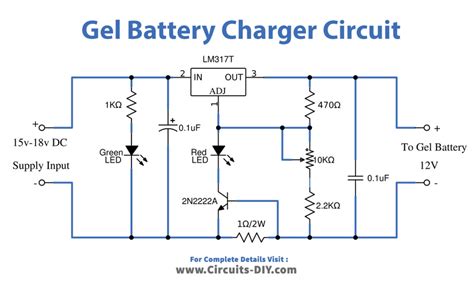 12 Volt Gel Cell Battery Charger Circuit