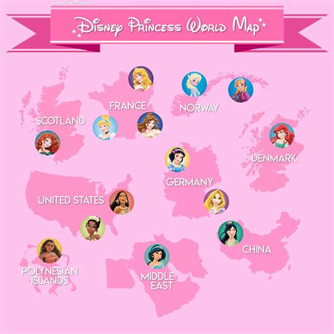 Disney Princess World Map | Disney princess artwork, Disney princess ...