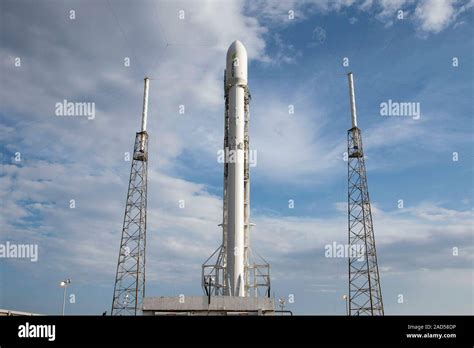 Falcon 9 rocket launch by SpaceX. Falcon 9 rocket awaiting launch on 24 May 2016 at from Space ...