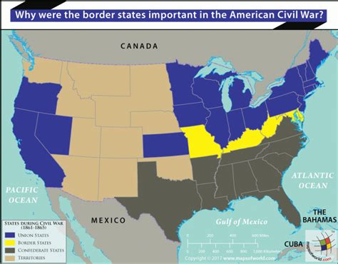 Civil War Border States Map - Printable Map