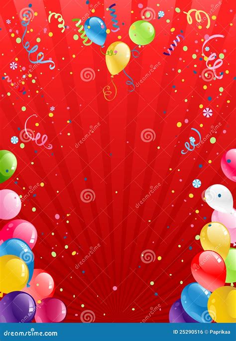 Celebration Red Background With Balloons Royalty Free Stock Image - Image: 25290516