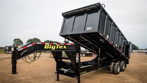 25DU Tandem Dual Gooseneck Dump Trailer | Big Tex Trailers