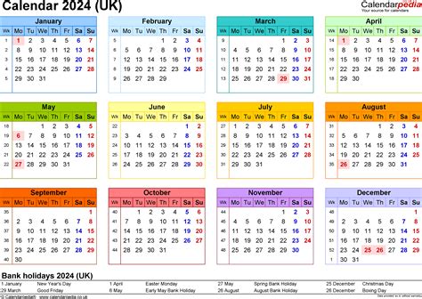 Printable 2024 Calendar With Holidays