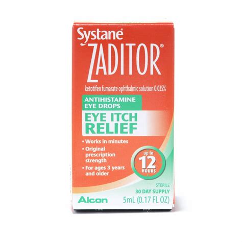 Zaditor Antihistamine Eye Drops, OTC Allergy Symptom Relief, 5 mL ...