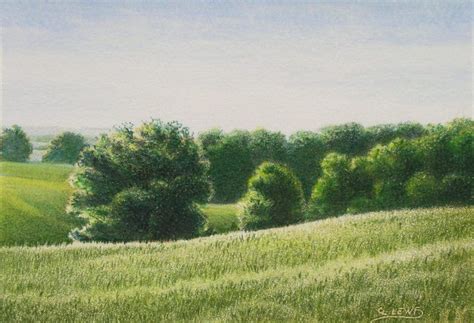 Landscape Drawings in Colored Pencil - Carrie L. Lewis, Artist | Landscape drawings, Landscape ...