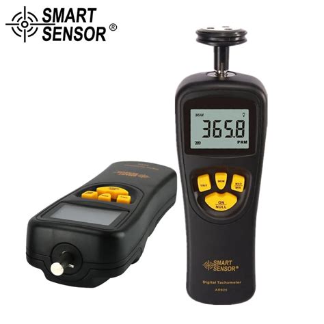 Smart Sensor Digital Tachometer Contact Motor Tachometer RPM meter Gauge Tach Speedometer 0.5 ...