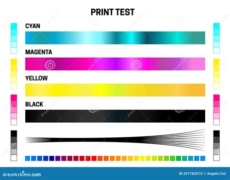 Print Test CMYK Calibration Illustration With Color Test, 43% OFF