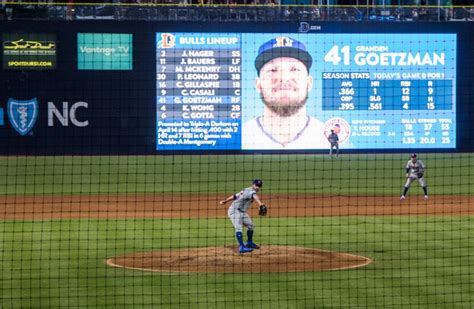 An Iconic Night At The Durham Bulls Baseball Game, NC