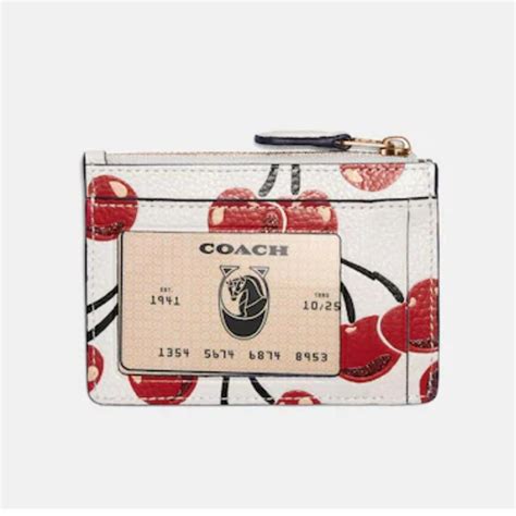 Coach Women's White and Red Wallet-purses | Depop