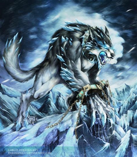 Resultado de imagen de ice wolf art | Fantasy creatures art ...