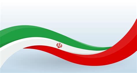 Irán ondeando la bandera nacional. forma inusual moderna. plantilla de ...