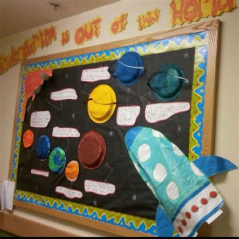 Solar system Bulletin Board | Science crafts, 1st grade crafts, Science bulletin boards