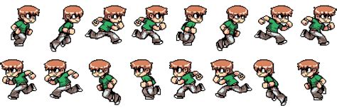 scott pilgrim sprite sheet walk - Google Search | Pixel art characters, Animation tutorial ...