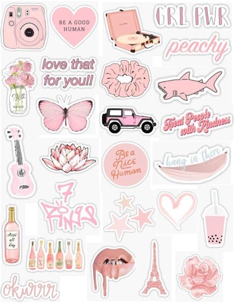 Printable Pink Stickers - Printable Word Searches