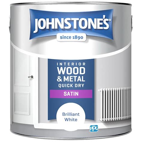 Johnstone's Quick Dry Satin Paint 2.5L - Brilliant White | Paint