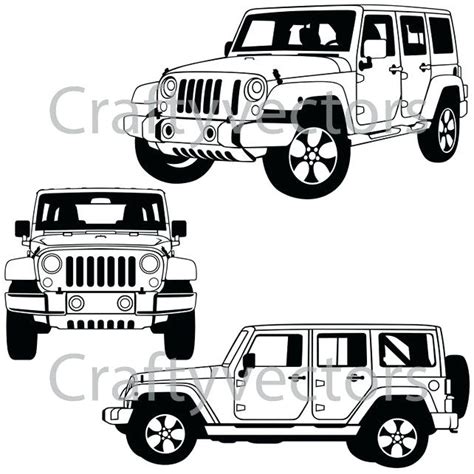 Jeep Silhouette Vector at Vectorified.com | Collection of Jeep ...