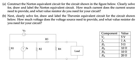 Solved (a) Construct the Norton equivalent circuit for the | Chegg.com