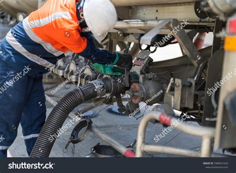 Tanker Truck Driver Delivers Gasoline Gas Stock Photo 1988931653 ...