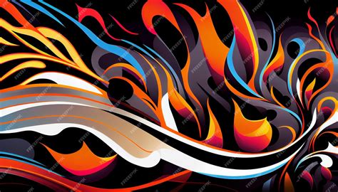 Premium AI Image | A colorful background with a flame pattern.