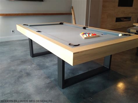 RIVIERA OAK POOL TABLE custom contemporary steel modern pool table