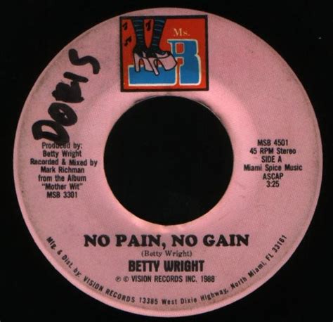 Betty Wright - No Pain, No Gain (1988, Vinyl) | Discogs