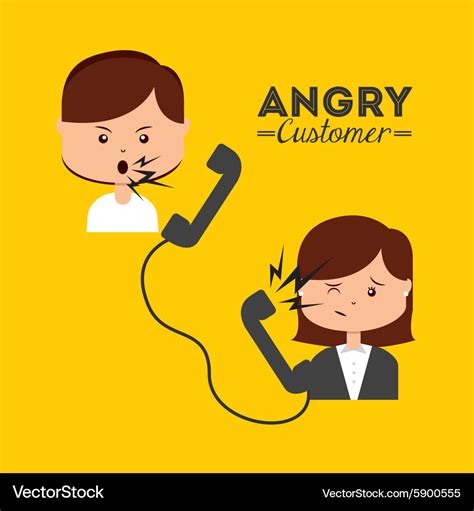 Angry customer Royalty Free Vector Image - VectorStock