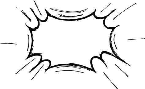 Hand Drawn Comic Speech Bubble Explosion Vector (EPS, SVG, PNG Transparent) | OnlyGFX.com