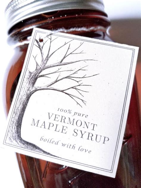 100% Pure Maple Syrup Tags Custom Printable Instant Download | Etsy in 2020 | Syrup labels ...